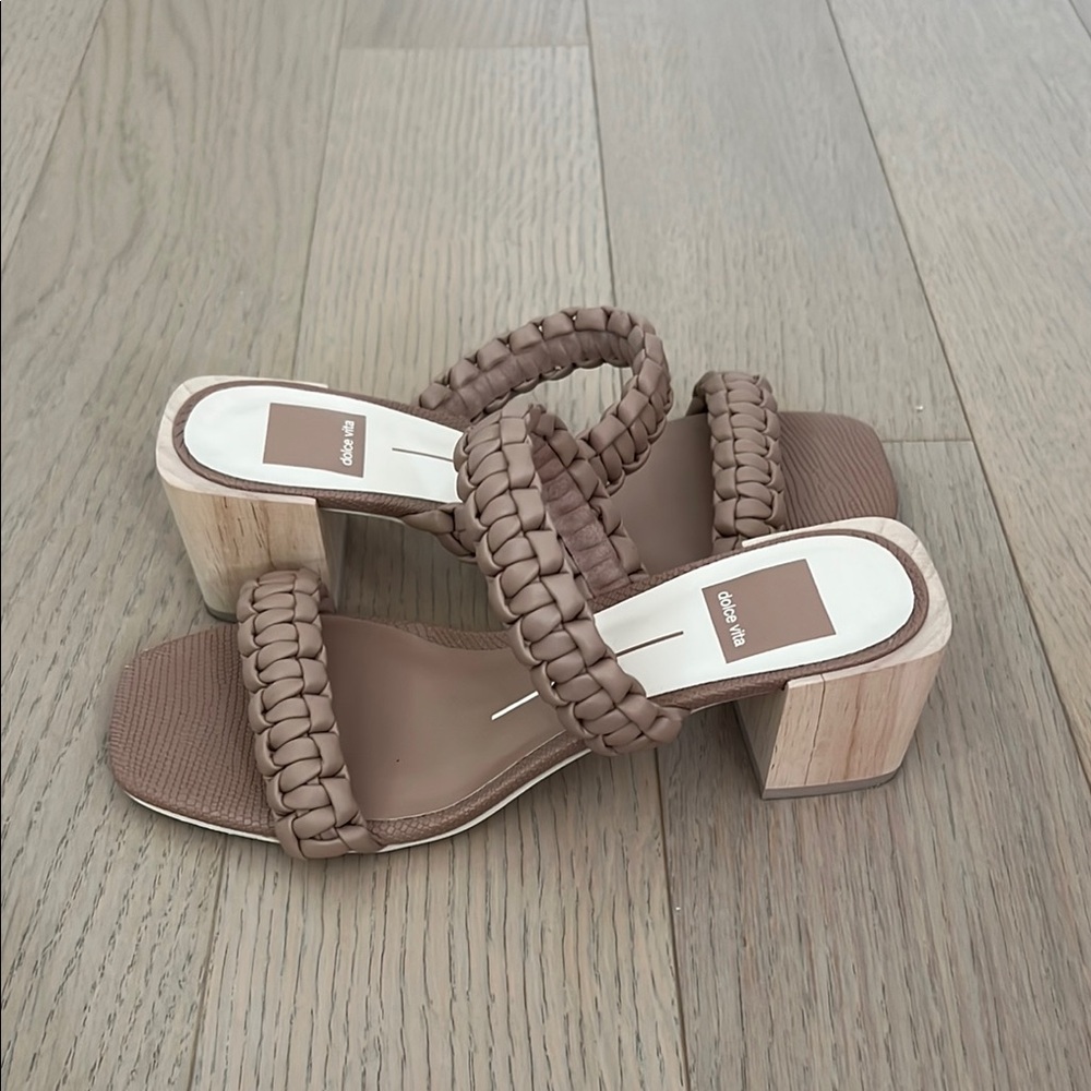 Dolce Vita Tan Braided Heels